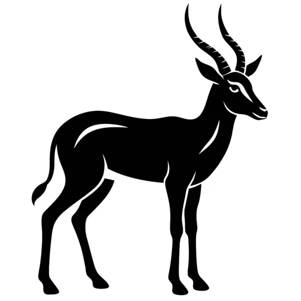 Beyaz arkaplanda antilop silueti tasarımı