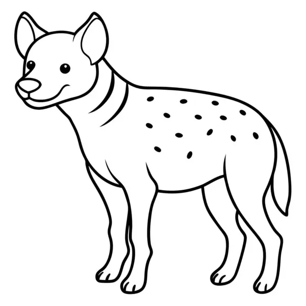 stock vector  hyena coloring page on white background