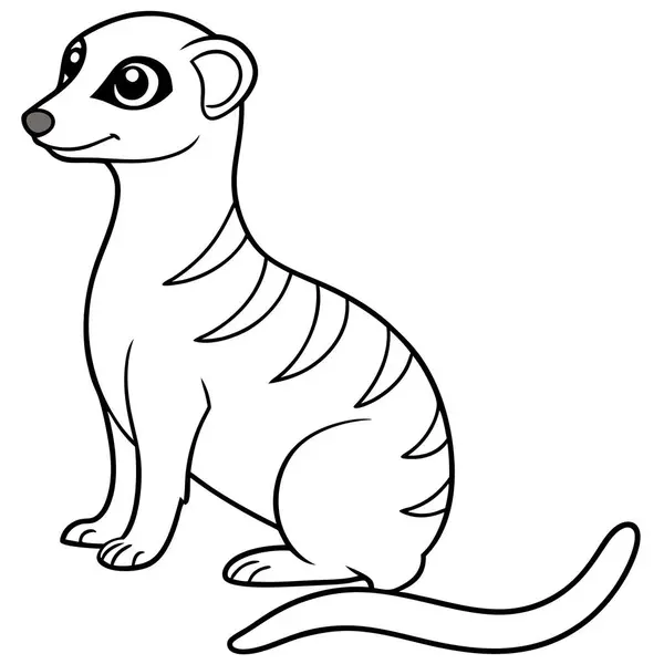 Beyaz arkaplanda mirket boyama sayfası