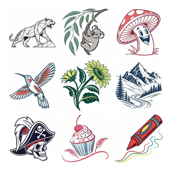 farklı nesneler ve semboller kümesi.