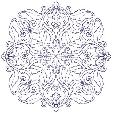 Border and Frame with baroque style. Ornament elements for your design. Black and white color. Floral engraving decoration for postcards or invitations for social media.