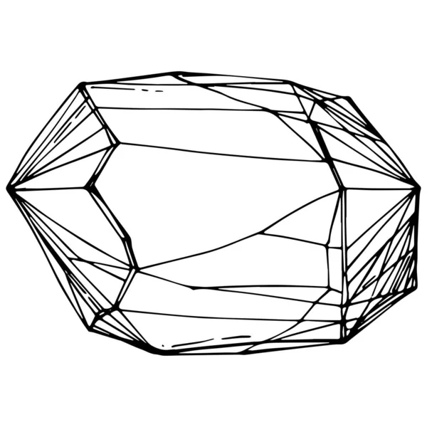 Cristal Vector Illustration Abstract Modern Geometric Objects Diamond Shapes Crystals — Vetor de Stock