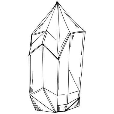 Bir elmasın vektör çizimi. soyut geometrik öge.