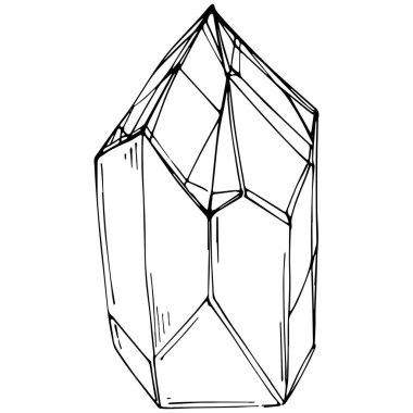 Bir elmasın vektör çizimi. soyut geometrik öge.