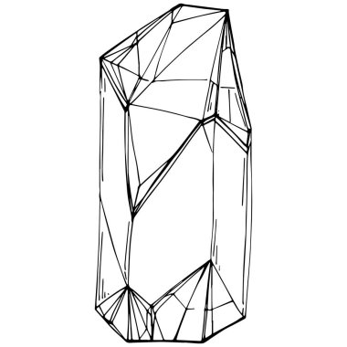 Bir elmasın vektör çizimi. soyut geometrik öge.