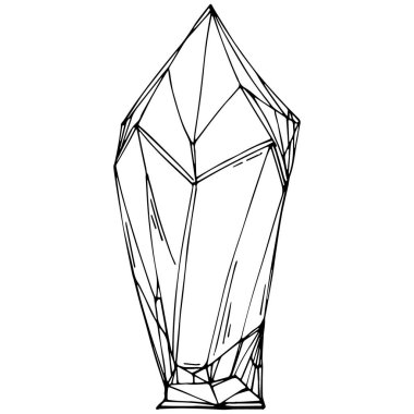 Bir elmasın vektör çizimi. soyut geometrik öge.