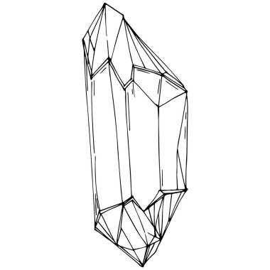 Bir elmasın vektör çizimi. soyut geometrik öge.