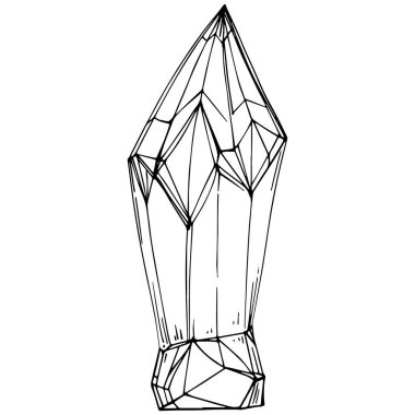 Bir elmasın vektör çizimi. soyut geometrik öge.