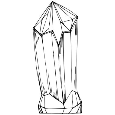 Bir elmasın vektör çizimi. soyut geometrik öge.