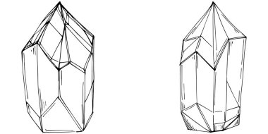Bir elmasın vektör çizimi. soyut geometrik öge.