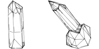 Bir elmasın vektör çizimi. soyut geometrik öge.