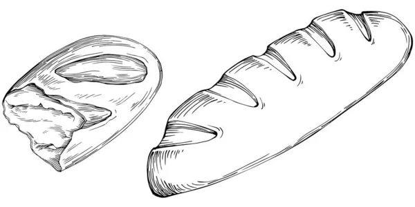 Pão Ilustração Desenhada Mão — Vetor de Stock