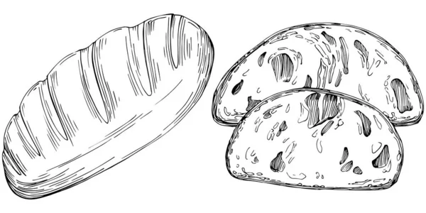Bread Hand Drawn Illustration — ストックベクタ