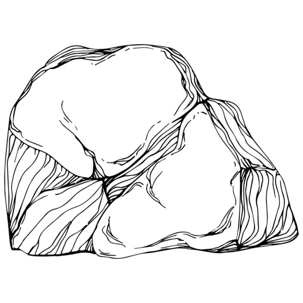 Handgezeichnete Illustration Eines Felsens — Stockvektor