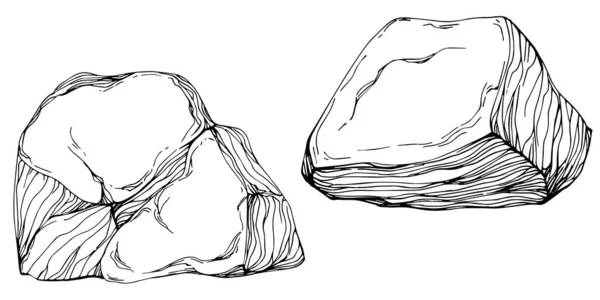 Hand Drawn Illustration Rock — Stock Vector
