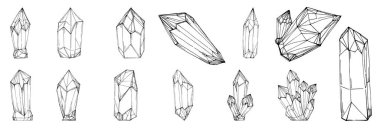 Bir elmasın vektör çizimi. soyut geometrik öge.