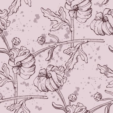 Kasımpatı desenli kusursuz çiçek deseni. Bahar; yaz tatilleri hediyeleri ve hediye ambalaj kağıtları, tekstil, ambalaj; kumaş, duvar kağıdı.