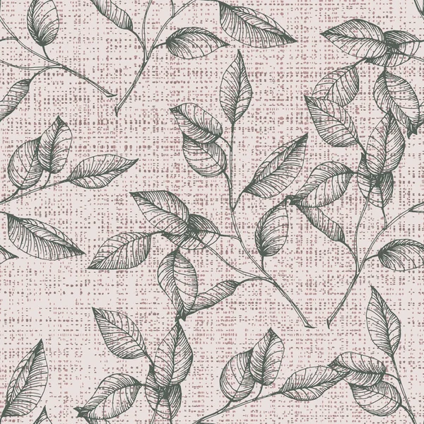 Безшовне Листя Евкаліпта Квіткова Ботанічна Квітка Векторний Малюнок Рук Дикий — стоковий вектор