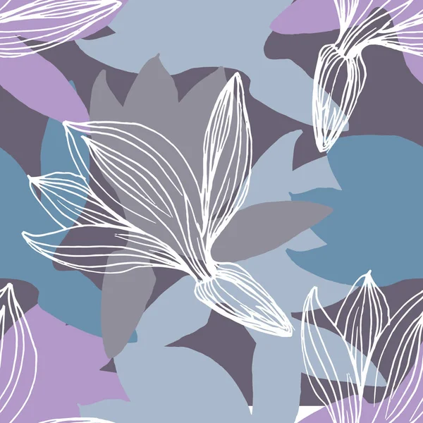 Levandulové Květy Ilustrace Levandulí Bezešvé Vzor Pozadí Bezešvé Vzory Pro — Stockový vektor