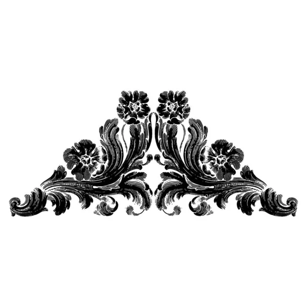 Vektor Barokk Vintage Elemek Design Barokk Tekercs Elemeként Dísz Grafikai — Stock Vector