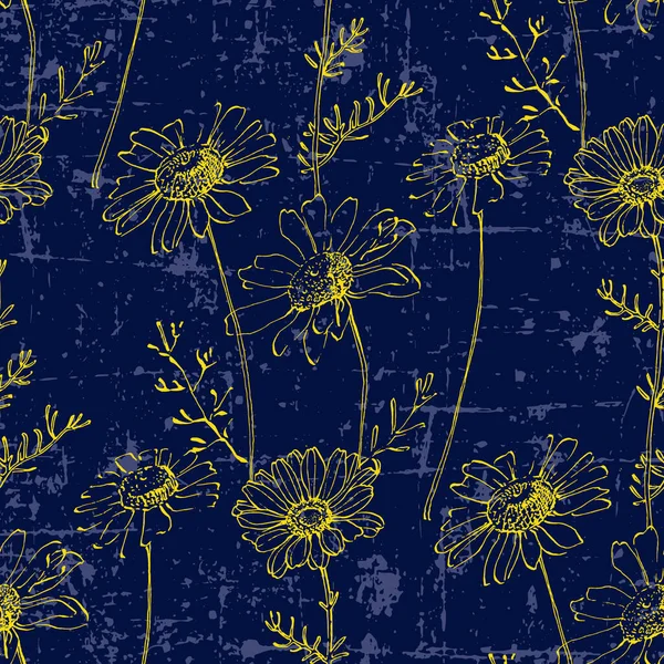 Βοτανικές Μαργαρίτες Μοντέρνα Αγριολούλουδα Και Μινιμαλιστικά Λουλούδια Για Διακόσμηση Τοίχου — Διανυσματικό Αρχείο