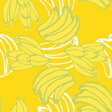 Tropik muz yaprakları pürüzsüz desenli el çizimi tropikal ağaç.