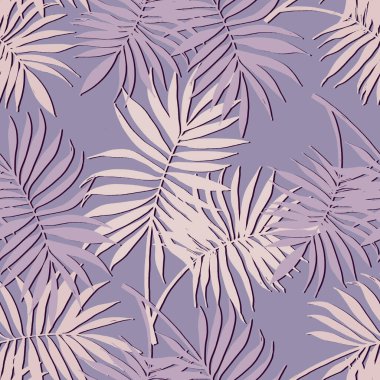 Stilize Hindistan cevizi hurma ile Dikişsiz tropikal desen bırakır.