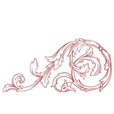 Klasik barok vektör tasarımı için vintage öğeler kümesi. Dekoratif eleman telkari vektör hat. Sen-ebilmek kullanma için tebrik kartı ve lazer kesim düğün dekorasyon.