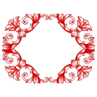 Klasik barok vektör tasarımı için vintage öğeler kümesi. Dekoratif eleman telkari vektör hat. Sen-ebilmek kullanma için tebrik kartı ve lazer kesim düğün dekorasyon.