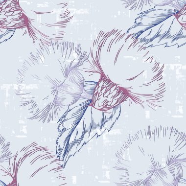 İskoç Devedikeni Çiçeği Kusursuz Desen.