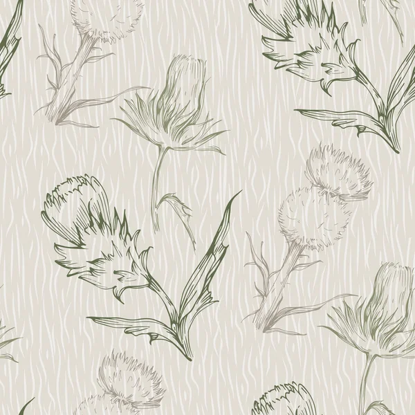 苏格兰茴香花无缝图案 — 图库矢量图片