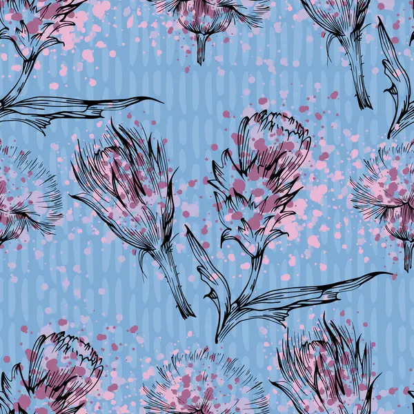 苏格兰茴香花无缝图案 — 图库矢量图片