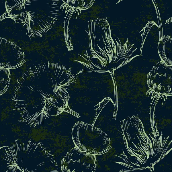 İskoç Devedikeni Çiçeği Kusursuz Desen.