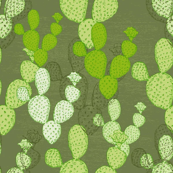 Cactus Boho Seamless Pattern Motivos Del Salvaje Oeste Textura Sin — Archivo Imágenes Vectoriales