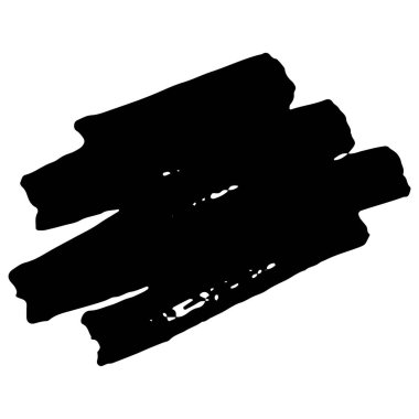 beyaz arkaplanda siyah mürekkep fırçası darbeleri izole