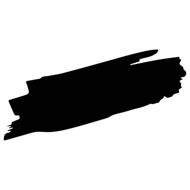 beyaz arkaplanda siyah mürekkep fırçası darbeleri izole