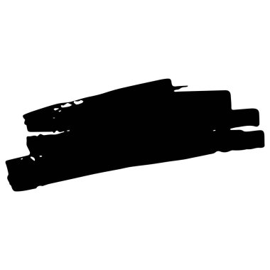 beyaz arkaplanda siyah mürekkep fırçası darbeleri izole