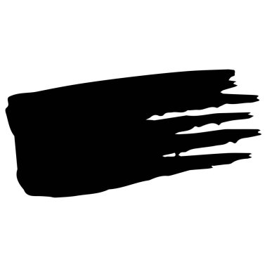 beyaz arkaplanda siyah mürekkep fırçası darbeleri izole