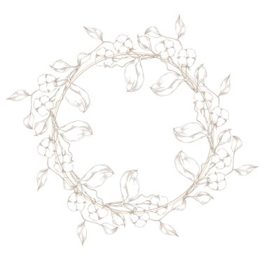 Kusursuz desenli pamuk çiçekleri, uçsuz bucaksız doku, mürekkep eskiz sanatı. Düğün davetiyeleri, duvar kağıtları, tekstil ve ambalaj kağıtları için vektör illüstrasyonu