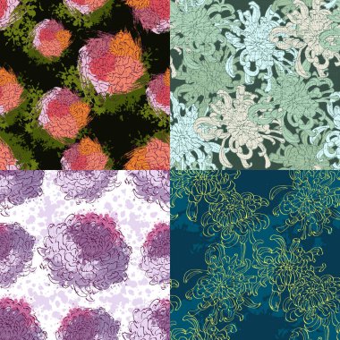 El Çizimi Şakayık Çiçeği Kusursuz Desenli Arkaplan. Kutlama kartları için zarif tasarım unsuru. Doğum günü, Sevgililer Günü, düğün ve nişan davetiyesi şablonu..