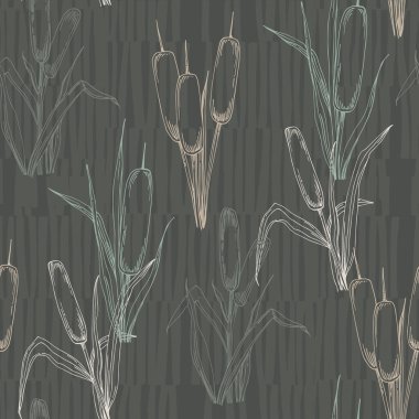 Çizgili sazlıkların kusursuz deseni.