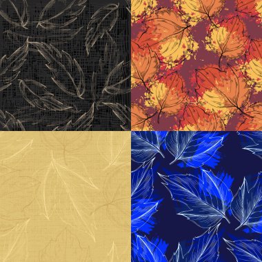 Yapraksız desenli duvar kağıdı arka planı. Doğal Monstera yaprakları ve muz yapraklarının dizaynı minimalist doğrusal anahat tarzında. Kumaş, baskı, kapak, pankart, dekorasyon için tasarım.