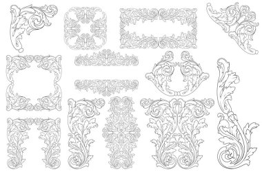Karmaşık eski çiçek çerçevesi tasarımları