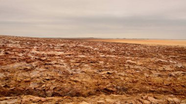 Salt desert in the Danakil Depression clipart