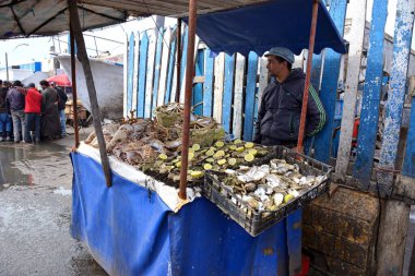 MoroCCO Essaouira, Fas 'ın Atlantik kıyısında bir liman ve sahil kentidir. Medine (eski şehir), deniz manzaralı bir onsekizinci yüzyıl kalesi olan Skala de la Kasbah tarafından korunmaktadır.