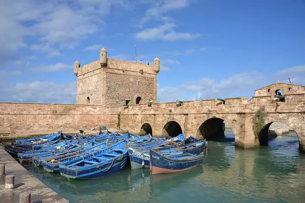 stock image MOROCCO Essaouira is a port and seaside city on the Atlantic coast of Morocco. Its medina (old city) is protected by the Skala de la Kasbah, an eighteenth-century fortification overlooking the sea