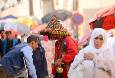 MoroCCO, su satıcısı, Fas 'ın tipik karakteri.