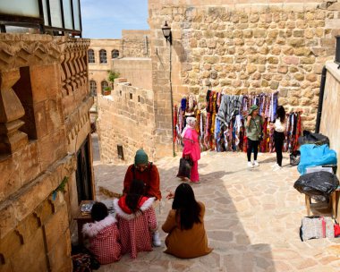 TURKYE, MARDIN is a city in southeastern Turkey. Known for its Arab architecture and for its strategic position. From its altitude it dominates northern Mesopotamia clipart