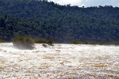 ARGENTINA, Mocona şelaleleri, dünyanın en büyük boylamsal şelaleleri, 5 ila 10 metre yüksekliğinde, Uruguay Nehri 'nin akışını 3 km kesen şelaleler..