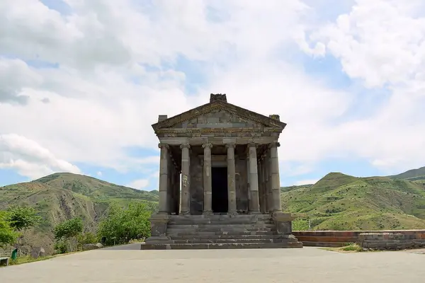 Stock image ARMENIA Greco-Roman Temple of Garni, Built in Ionic style and located in the village of Garni. Built by King Tiridates I in the 1st century AD. in honor of the sun god Mihr